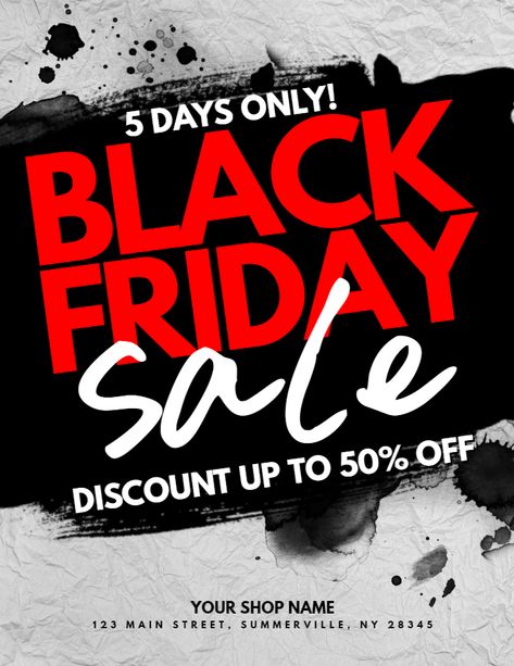 Custom black friday sale poster social media graphic design template. Black Friday Advertising, What Is Black Friday, Black Friday Poster, Black Friday Sale Flyer, Black Friday Flyer, Black Friday Design, Black Friday Sale Banner, Black Friday Ads, Sales Ads