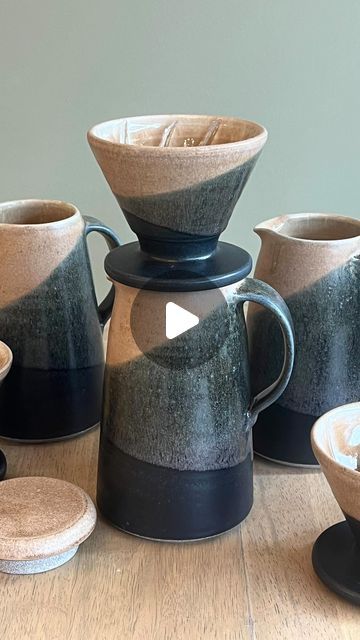 Pottery Coffee Pour Over, Pour Over Coffee, My Coffee, Coffee Set, Ceramics, Coffee, On Instagram, Instagram