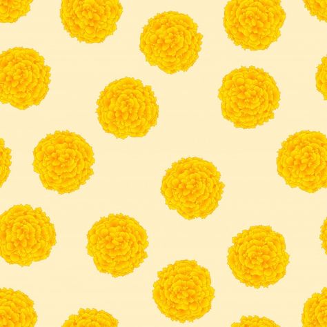 Marigold Illustration Indian, Indian Wedding Background Illustration, Marigold Flower Illustration, Marigold Illustration, Marigold Background, Diwali Pattern, Marigold Pattern, Marigold Wallpaper, Marigold Print