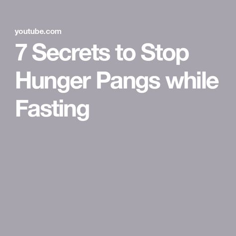 7 Secrets to Stop Hunger Pangs while Fasting How To Stop Hunger, Hunger Pangs, Tutorials Drawing, Art Tutorials Drawing, Art Tutorials, The Secret, How Are You Feeling, Health, Art