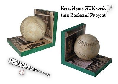 DIY Baseball Bookends --great for the kids to make! Homemade Gifts For Men, Diy Bookends, Teenage Boy Room, Baseball Crafts, Baseball Room, Diy Room Decor For Teens, Mod Podge Crafts, Man Crafts, Baseball Stuff