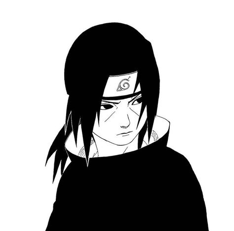 Itachi Uchiha, Anime Character, Black And White, Anime, White, Black