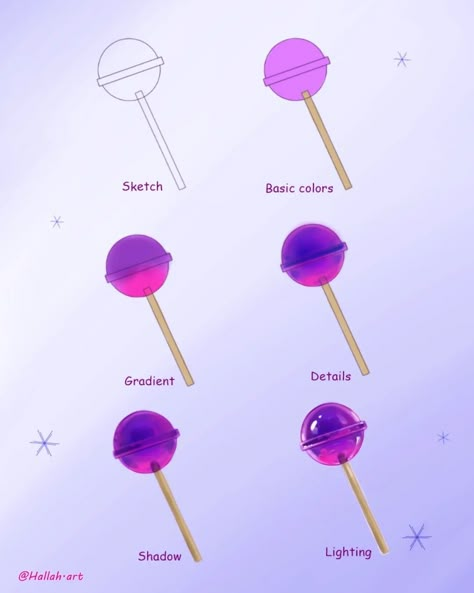 Lollipop Digital Art, Candy Gore Tutorial, How To Draw Food Digital, Lollipop In Mouth Drawing Reference, Lolipop References Drawing, How To Draw Lollipop, Lollipop Reference Drawing, How To Draw A Lollipop, Lollipop Sketch