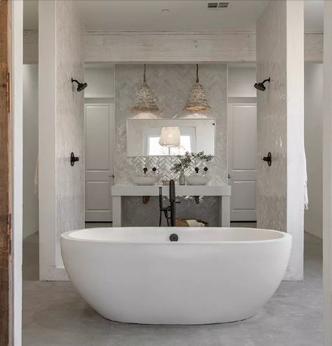 Dream bathroom. HGTV. Rock the Block. Leanne Ford. Swedish Bathroom, The Block Bathroom, Rock The Block, Ford Interior, Casa Container, Rustic Bathrooms, Bathroom Wallpaper, Dream Bathroom, House Bathroom