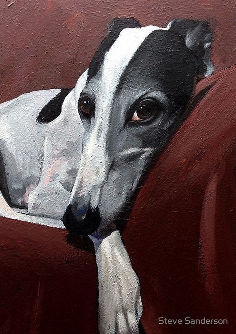 Greyhound.. by Steve Sanderson Greyhound Art, Animal Artwork, Grey Hound Dog, Art Et Illustration, Hound Dog, Arte Animal, Dog Drawing, Dog Paintings, Whippet