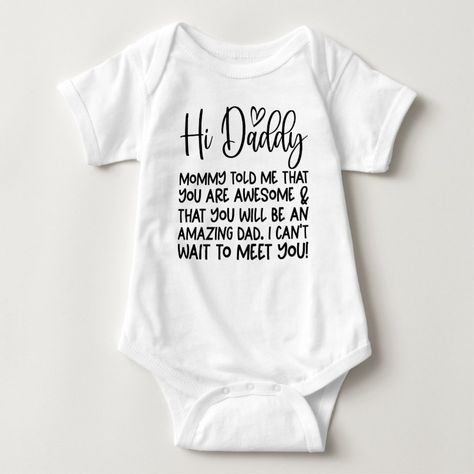 Hi Daddy Pregnancy Announcement to Husband Baby Bodysuit - baby clothes Telling Dad About Pregnancy, Surprise Baby Announcement To Husband, Baby Announcements To Husband, Ways To Announce Pregnancy To Husband, Im Pregnant Announcement To Husband, Baby Announcement For Husband, Baby Surprise Announcement For Husband, Hi Daddy Announcement, Daddy Announcement Ideas