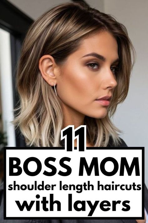 Fall Haircut Shoulder Length, Mom Haircut Ideas, Haircut Lots Of Layers Mid Length, Medium Length Haircut For Damaged Hair, Trendy Medium Long Length Haircuts, Medium Hairstyles For Long Faces, Secret Layers Haircut, Long Layers For Shoulder Length Hair, Long Hair Mom Haircut