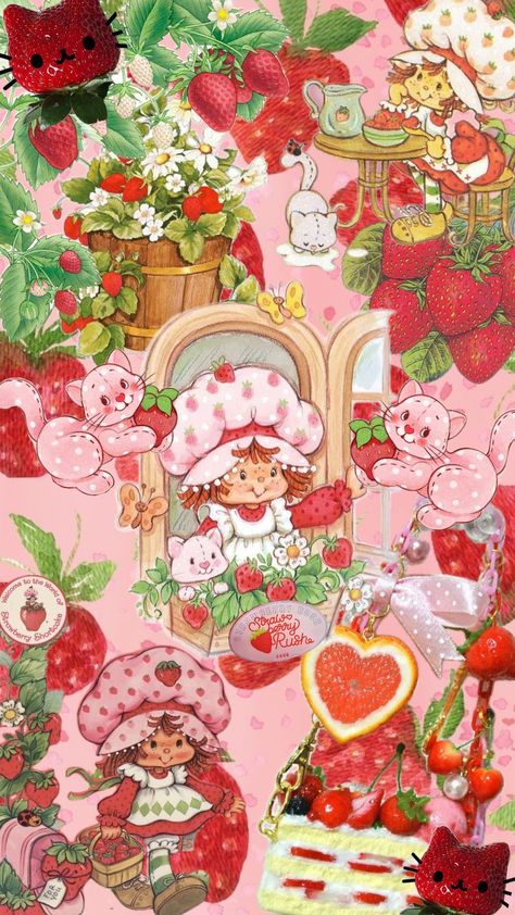 Strawberry ShortCake 🍰 🍓 ⁠♡ #wallpaper #stawberry Strawberry Shortcake Wallpaper, Christmas Strawberry, Strawberry Shortcake Cartoon, Happy Wallpaper, Cute Disney Drawings, Xmas Wallpaper, Vintage Strawberry Shortcake, Disney Phone Wallpaper, Hello Kitty Backgrounds