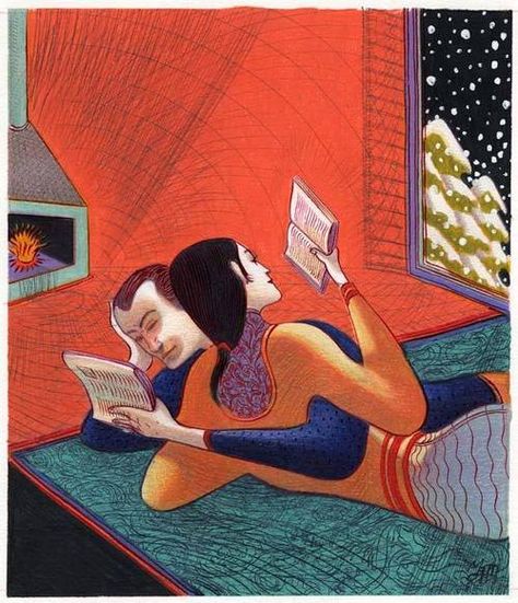 Lorenzo Mattotti. Lorenzo Mattotti, People Reading, Reading Art, Bd Comics, Woman Reading, Reading A Book, World Of Books, Cozy Reading, I Love Books