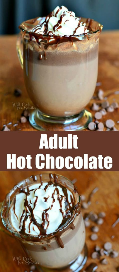 Hot Cocoa Alcoholic Drink, Whip Cream Vodka Drinks, Drinks With Whipped Cream Vodka, Whipped Vodka Drinks Recipes, Chocolate Vodka Drinks, Whipped Cream Vodka Drinks, Chocolate Vodka Recipes, Whipped Cream Vodka Recipes, Whiskey Hot Chocolate