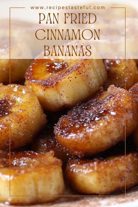 Sweet, caramelized bananas with a hint of cinnamon, lightly pan-fried for a warm and delicious snack or dessert. Perfect to serve with ice cream, pancakes, or oatmeal. Cinnamon Bananas, Bananas Recipe, Banana Recipes Overripe, Banana Dessert Recipes, Fried Bananas, Caramelized Bananas, Banana Dessert, Lunch Food, Overripe Bananas