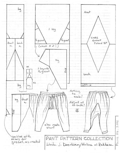 Salwar variation Viking Pants, Pantalon Thai, Harem Pants Pattern, Sarouel Pants, Medieval Pattern, Viking Garb, Trousers Pattern, Trouser Pattern, Medieval Garb