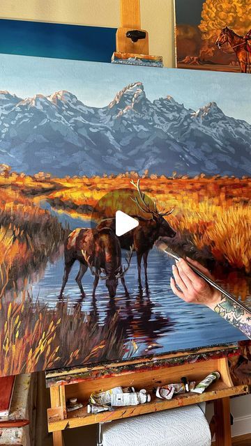 Sarah Dean | Art For Horse Lovers on Instagram: "Here is how I painted my latest commission! This 30x40” is the largest piece I’ve finished so far this year, and it was a wonderful challenge. Large pieces really test you on the whole ‘trust the process’ principle! I thoroughly enjoyed the entire journey, and I hope you enjoy watching along with me today. 🥰⁣ ⁣ Looking for a custom painting of your own? Make sure you visit my website to sign up for my email list! Subscribers will be the first to receive my commission request forms when my books open in June." Cowboy Artists, Books Open, Cowboy Art, Custom Painting, My Books, Trust The Process, Horse Lover, Email List, Custom Paint