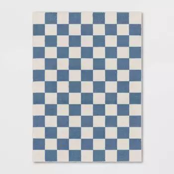 097-02-0134 : Target Playroom Bedroom, Nursery Patterns, Playroom Rug, Checker Design, Crib Toys, Kids Rug, Study Area, Checkered Design, Dusky Blue