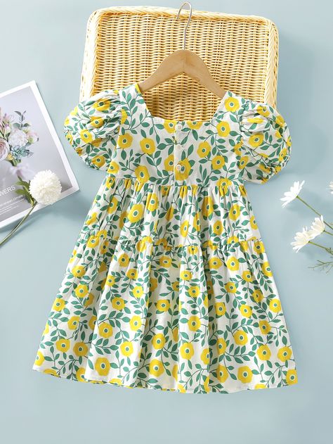 Cotton Frocks For Kids Summer Dresses, Girls Frocks Design Cotton, Simple Cotton Frocks For Kids, Baby Cotton Frocks Designs, Kids Cotton Frocks Design, Cloth Styling, Kids Frocks Design Cotton, Frock Designs For Girl, Kids Frock