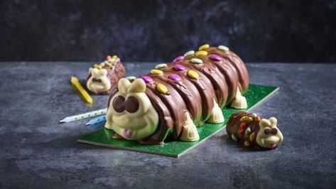 Colin The Caterpillar Cake, Easter Themed Treats, Colin The Caterpillar, Christmas Gin, Chandelier Cake, Caterpillar Cake, Nursing Cake, Inside Cake, Chocolate Delight