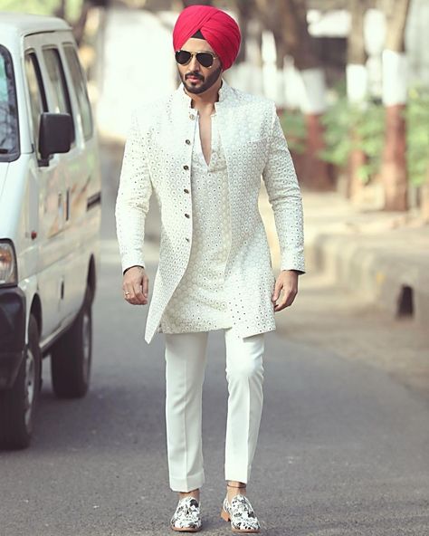 Shervani Latest Design, Anjum Fakih, India Fashion Men, Wedding Clothes For Men, Suit For Men Wedding, Man Dress Design, Indian Wedding Clothes For Men, Wedding Dresses Men, Wedding Kurta For Men