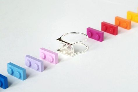 Playful Colorful Jewelry Gift, Playful Plastic Jewelry For Gifts, Playful Plastic Jewelry Gift, Lego Jewelry Diy, Lego Stud Earrings, Lego Jewelry, 3d Jewelry, 3d Printed Jewelry, 3d Printer Diy