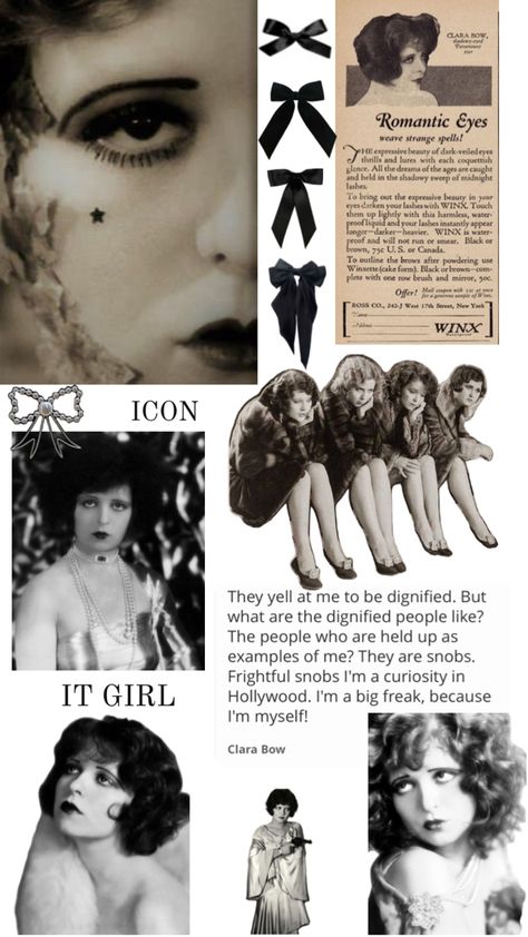 Clara Bow ~ It Girl, flapper, roaring 20’s, silent film, icon. Taylor Swift 1920s Makeup, Clara Bow, Old Fashion, 1920s Fashion, It Girl, Just Girly Things, I Icon, Vintage Aesthetic, Old Hollywood