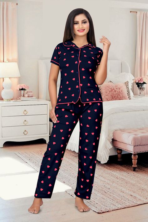 #nightdress #nightsuit #Nighty #nightware #girls #girl #women #ladies #nightwear #sleepwear #pyjamas #loungewear Cotton Pyjamas Women Nightwear, Night Dress For Women Honeymoon, Nighty Night Dress, Women Nightwear Dresses, Ladies Nightwear, Girls Night Dress, Dreamy Night, Nightwear Dress, Girl Night