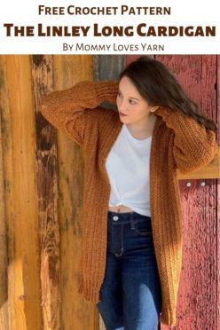 Free Crochet Pattern Linley Long Cardigan Long Crochet Cardigan, Crocheted Clothing, Crochet Blouse Pattern, Knitting Crafts, Crochet Cardigan Pattern Free, Crochet Cardigans, Crochet Vest Pattern, Crochet Sweaters, String Theory