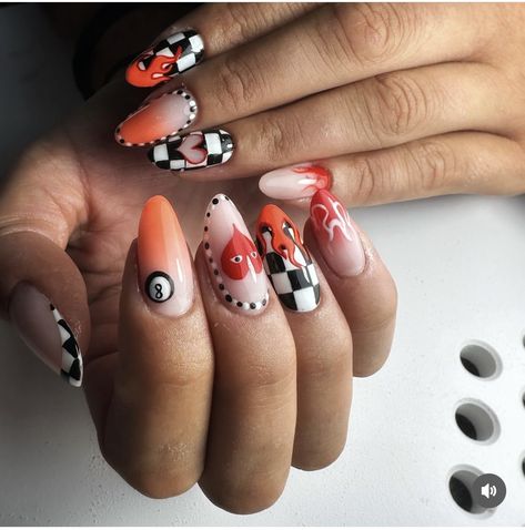 Hot Rod Nails, Race Car Nails Designs, Car Nails Designs, Race Car Nails, Car Nails, Mom Nails, Nails Designs, Race Car, Glitter Nails