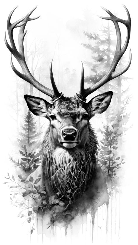 Elk Skull Tattoo, Elk Tattoo, Elk Skull, Stag Deer, Wild Animals, I Tattoo, Skull Tattoo, Animals Wild, Elk