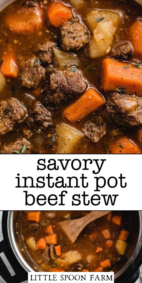 Instant Pot Stew Recipe, Instant Pot Beef Stew Recipe, Instant Pot Stew, Instant Pot Beef Stew, Instant Pot Pasta Recipe, Stew Meat Recipes, Pot Beef Stew, Instant Pot Soup Recipes, Potted Beef