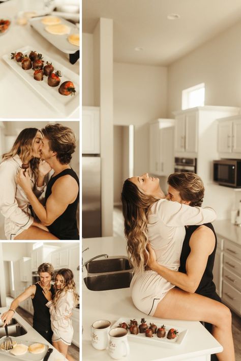 Making a romantic breakfast together the morning of your wedding day. Romantic Morning Couple, Romantic Morning Couple Breakfast, Couple Breakfast, Morning Couple, Romantic Morning, Romantic Breakfast, Cinematic Wedding, Elopement Styling, Luxury Wedding Photography