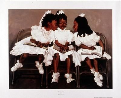 Art Black Love, Girl Hood, Apt Decor, First Sunday, Three Girls, Afrocentric Art, Black Art Painting, Natural Art, Black Artwork