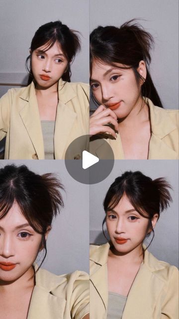 krista on Instagram: "one step Spiky Bun tutorial 🙌🏻✨ Hope u guys like it 😘🫶🏻
.
.
.
.
#bunhairstyle #bun #explore #explorepage 
#헤어스타일 #헤어디자이너 #셀스타그램" Spiky Hair Tutorial, Cute Bun Tutorial, Spiky Bun Tutorial, Spike Bun, Spiky Bun, Half Bun, Cute Buns, Hair Bun Tutorial, Bun Tutorial