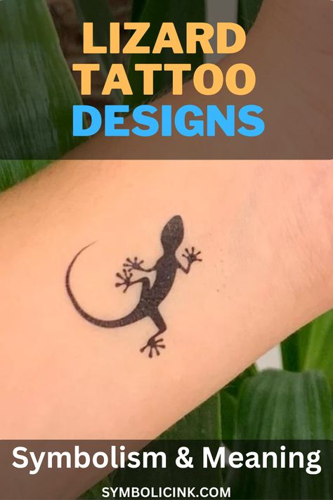 Lizard Tattoo Ideas and Designs Lizards Tattoo, Tattoo Lizard, Lizard Tattoo Design, Imagine Tattoo, Gekko Tattoo, Lizard Tattoos For Women, Gecko Tattoo Design, Small Gecko Tattoo, Simple Lizard Tattoo