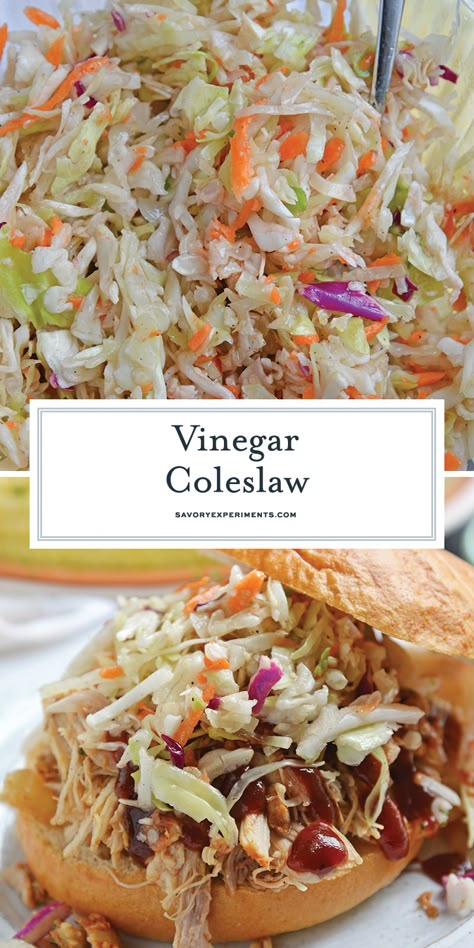 Vinegar Cole Slaw Recipes, Cider Slaw, Vinegar Slaw Dressing, Cole Slaw Vinegar Dressing, Cole Slaw Vinegar, Refrigerator Coleslaw Recipe, Coleslaw Recipe Vinagrette, Apple Cider Vinegar Slaw, Vinegrette Coleslaw Recipe