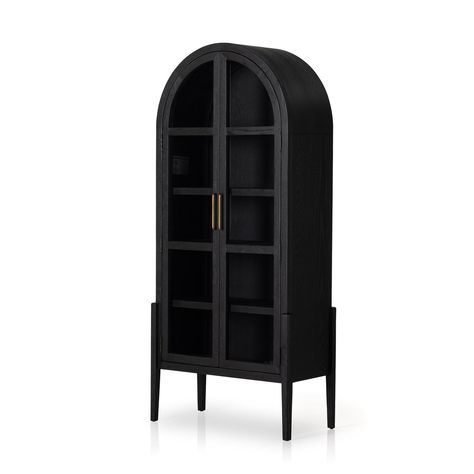 Inset Cabinet Doors, Inset Cabinets, Solid Doors, Wood Bookcase, Tall Cabinet, Amber Interiors, Iron Handles, Modern Storage, Four Hands