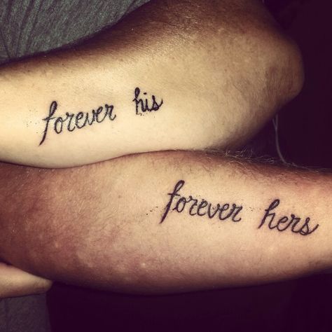 Unique Couple Tattoo, His And Hers Tattoos, Husband Wife Tattoos, Couple Tats, Wife Tattoos, Couple Wrist Tattoos, Girlfriend Tattoos, Marriage Tattoos, Couple Tattoo Ideas