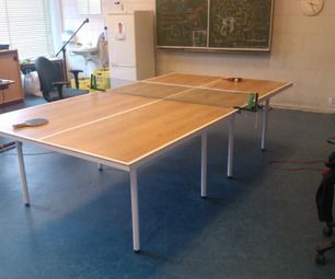 Everybody that has ever installed a click laminate floor knows that you always end up with a ton of spare planks.  This is what you do with it.   ... Folding Ping Pong Table, Ping Pong Table Top, Outdoor Ping Pong Table, Cool Things To Build, Table Tennis Table, Ping Pong Tables, Tennis Table, Make A Table, Pong Table