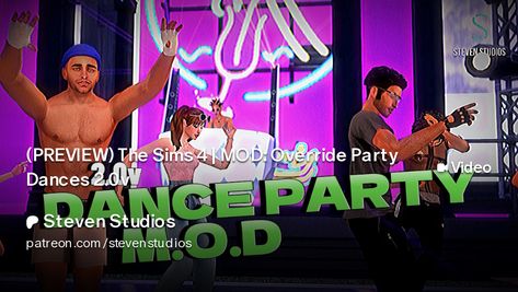 (PREVIEW) The Sims 4 | MOD: Override Party Dances 2.0v | Steven Studios Sims 4 Party Mod, Sims 4 Twerking Dance Mod, Sims 4 Dance Override, Sims 4 Dance, Night Club Dance, Tv Workouts, The Sims 4 Mod, Sims 4 Gameplay, Sims 4 Teen