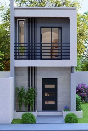 Small House Up And Down Ideas, House Interior For Small House, Very Small House Interior Design, Small Nice Houses, Very Small House Design, Exterior Design Small House, Small House Outside Design, Small House Ideas Exterior, Modern Balcony Design Exterior