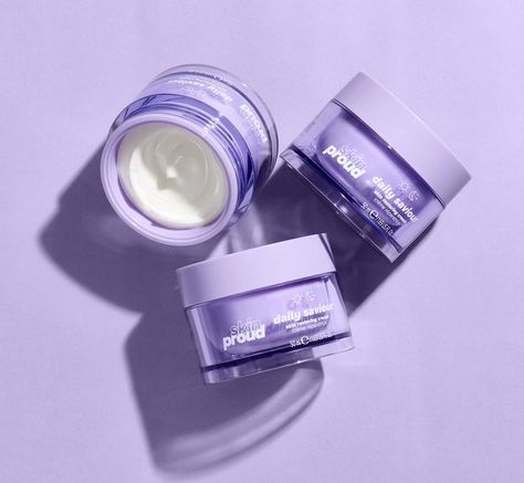 Purple Skincare, Skincare Packaging, Fashion Illustration Sketches, Skincare Video, Happy And Healthy, Beauty Packaging, Cosmetic Packaging, Daily Moisturizer, Face Care