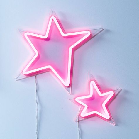 Pair Of Pink LED Neon Flex Stars Preppy Wall Collage, Preppy Bedroom, Dorm Room Inspiration, College Room, Wallpaper Collage, Preppy Room Decor, Preppy Room, Star Light, Picture Collage Wall