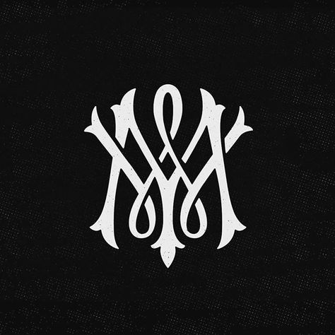 Some classic type branding w.i.p for @wadexmcgilltattoo #monogram #typespire #logo #takeheeddesign Mm Monogram, M Monogram Logo, Wm Monogram, Mh Monogram, Mm Initials Logo, Wm Logo, Initial Logo, Logo Luxury, Wine Logo