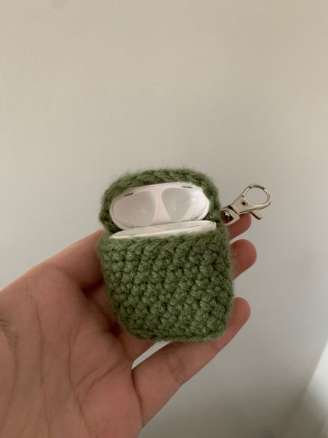 Handmade case for airpods Crochet Patterns Airpods Case, Airpods Cover Crochet, Crochet Airpod Holder, Crochet Case For Airpods, Airpods Crochet Case, Knit Airpods Case, Airpod Case Crochet, Airpods Case Crochet, Crochet Airpods Case