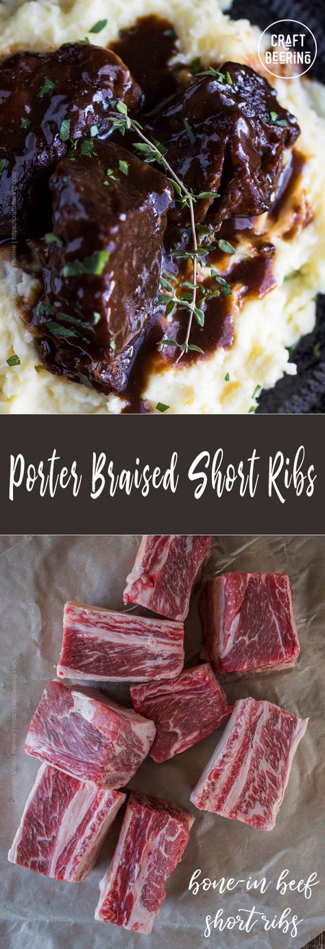 Dark Beer Recipes, Beer Braised Short Ribs, Dizzy Cook, Braising Recipes, Braised Short Ribs Recipe, Beer Dinner, Beef Short Rib Recipes, How To Cook Ribs, Beef Filet