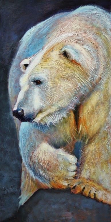 Polar Bear Paint, Polar Bear Art, Bear Paintings, Bear Drawing, Bear Illustration, Animal Totems, Bear Art, Arte Animal, Pastel Drawing