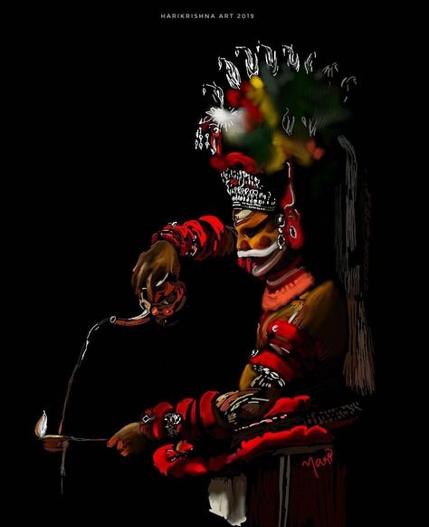 Muthappan Theyyam Hd Wallpaper, Muthappan Painting, Theyyam Photography Hd, Muthappan Theyyam Painting, Muthappan Drawing, Muthappan Theyyam, Muthappan Wallpaper Hd, Indian Rituals, Kerala Art