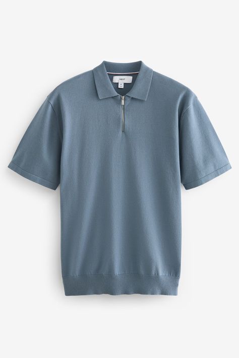 Upgrade your day-to-day polo shirt with this stylish, zip neck top. This polo shirt has a classic regular fit, with a collared design and a ribbed hem, perfect for wearing with jeans or suit trousers. 82% Cotton, 18% Nylon. Outfits With Jeans Men, Polo Shirt Outfits, Zip Polo, Dungaree Jeans, Africa Art, Smart Trousers, Suit Trousers, Polo Jeans, Polo Neck