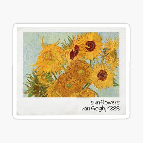 Van Gogh Sunflowers • Millions of unique designs by independent artists. Find your thing. Van Gogh Stickers, Starry Night Sticker, Vincent Van Gogh Portrait, Kindle Decoration, Van Gogh Portrait, Hydro Flask Stickers, Aesthetic Laptop, Vincent Van Gogh Paintings, Van Gogh Sunflowers