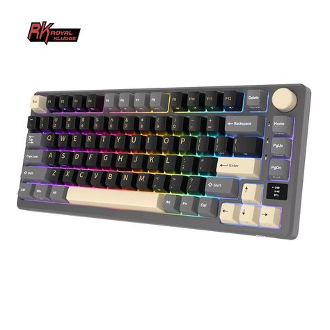 90.22€ 40% OFF|RK ROYAL KLUDGE RK M75 Gasket Mechanical Keyboard 81 Keys RGB Backlit Hot Swappable 2.4G Wireless/Bluetooth/USB C Gamer Keyboard| | - AliExpress Gamer Keyboard, Mechanical Keyboard, Wireless Bluetooth, Computer Accessories, Keyboard, Key