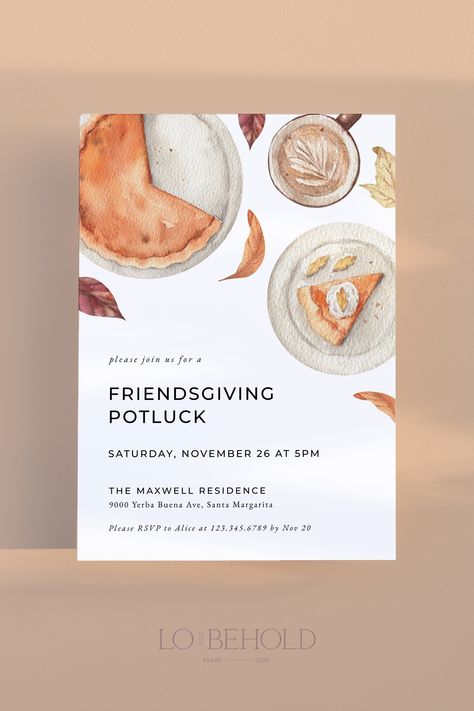 This minimalist friendsgiving invitation template offers customizable text, font, font color and background color to allow you to tailor the design to compliment your holiday! -Lo & Behold Press Minimalist Friendsgiving, Friendsgiving 2023, Friendsgiving Invitations, Friendsgiving Dinner Invitation, Friendsgiving Potluck, Thanksgiving Templates, Thanksgiving Invite, Friendsgiving Invite, Saint Honore