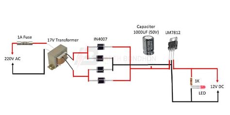 220V to 12V Converter Ac To Dc, Electronics Basics, Power Converter, Speaker Design, Circuit Diagram, Voltage Regulator, Electrical Engineering, Diode, Transformers